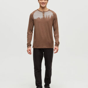 Alternative view of TreeBlend Baker Henley Longsleeve