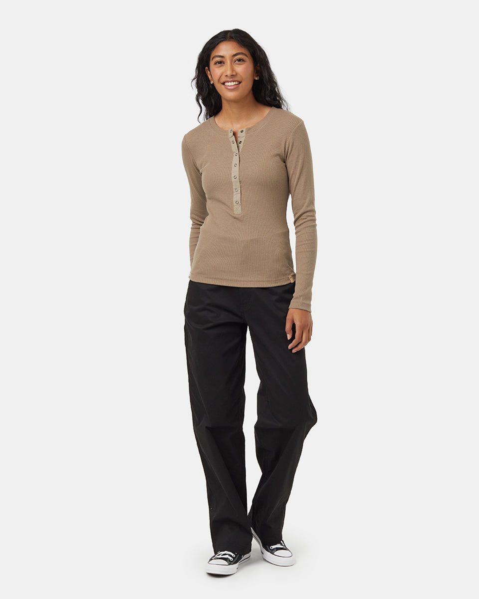 Rib Snap Placket Henley - Image 2