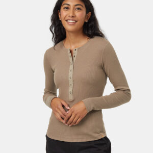 Rib Snap Placket Henley