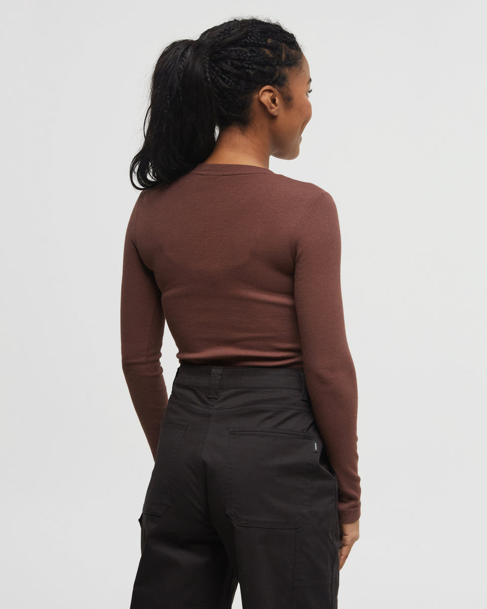 Rib Snap Placket Henley - Image 3