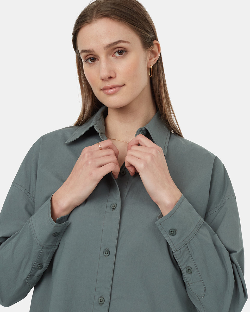 EcoStretch Cotton Oversized Shirt - Image 4