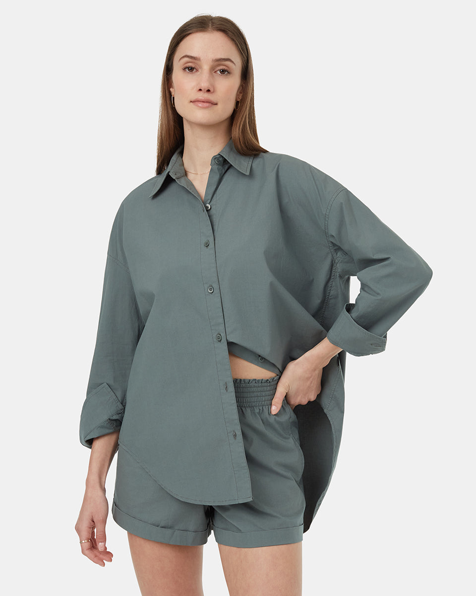 EcoStretch Cotton Oversized Shirt - Image 5