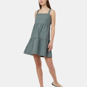EcoStretch Cotton Tiered Dress