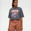 Emerald Edge Oversized Crop T-Shirt