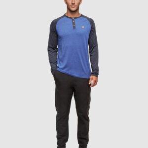 Alternative view of TreeBlend Baker Henley Longsleeve