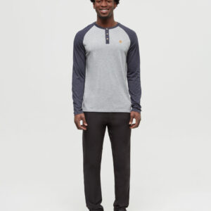 Alternative view of TreeBlend Baker Henley Longsleeve
