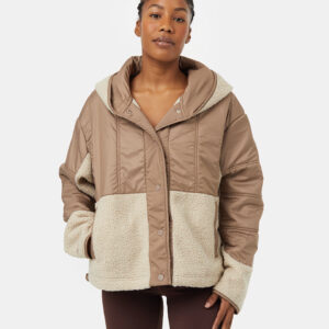 Recycled Boucle Full Snap Hoodie