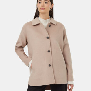 Wool Button Front Coat