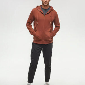 Alternative view of Woodblock Ten Zip Hoodie