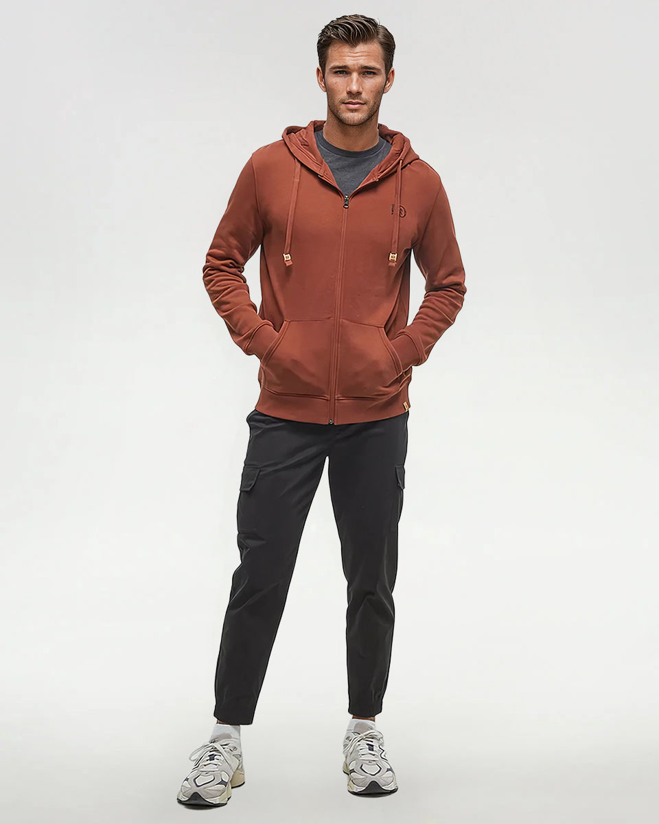 Woodblock Ten Zip Hoodie - Image 2