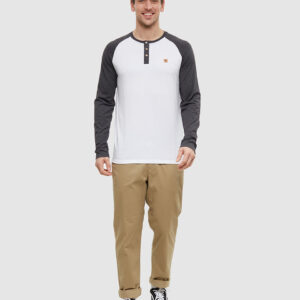 Alternative view of TreeBlend Baker Henley Longsleeve